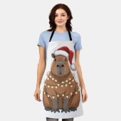 Capybara Xmas Matching Funny Santa Schürze (Getragen)