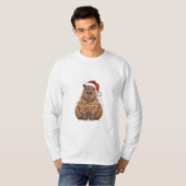 Capybara Xmas Matching Funny Santa T-Shirt (Vorne ganz)