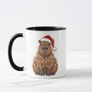 Capybara Xmas Matching Funny Santa Tasse