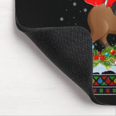 Capybara Xmas Pajamas Ugly Santa Riding Capybara C Mousepad (Ecke)