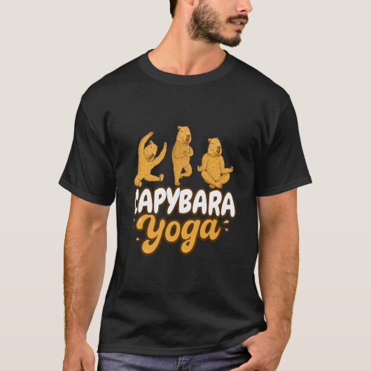 Capybara Yoga poses Meditation Workout T-Shirt (Vorderseite)