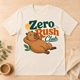 Capybara Zero Rush Club Entspanntes Retro T-Shirt