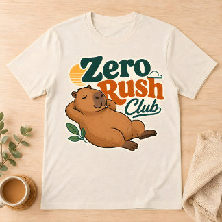 Capybara Zero Rush Club Entspanntes Retro T-Shirt
