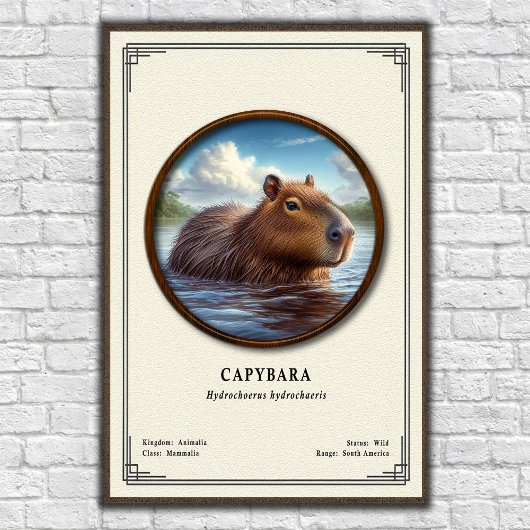 Capybara-Zoologie-Serie Poster