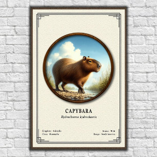 Capybara-Zoologie-Serie Poster