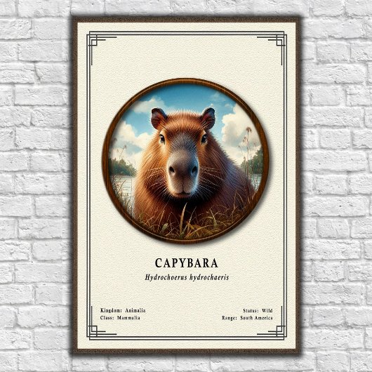 Capybara-Zoologie-Serie Poster