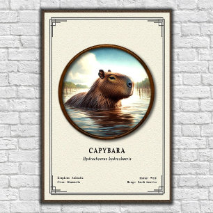 Capybara-Zoologie-Serie Poster