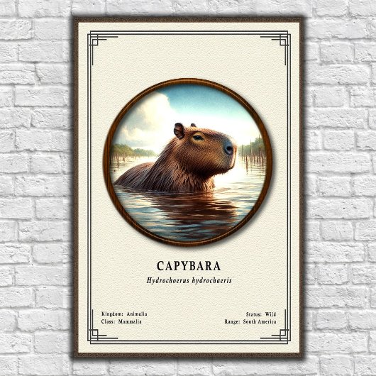Capybara-Zoologie-Serie Poster