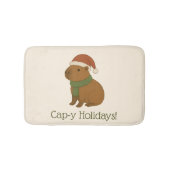 Capybara zu Weihnachten Badematte (Vorderseite)