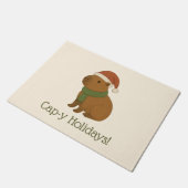 Capybara zu Weihnachten Fußmatte (Schrägansicht)