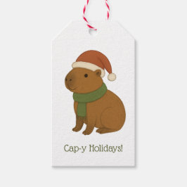 Capybara zu Weihnachten Geschenkanhänger