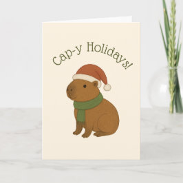 Capybara zu Weihnachten Karte