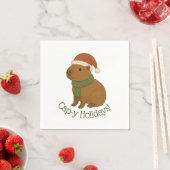 Capybara zu Weihnachten Serviette (Beispiel)