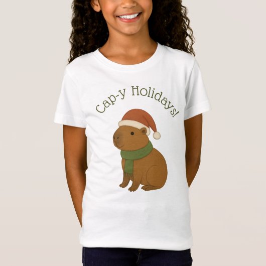 Capybara zu Weihnachten T-Shirt (Vorderseite)