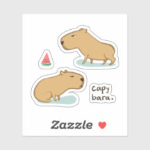 Capybaras 3 Zoll x 3 Zoll Vinyl Stickers, kundensp
