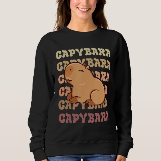 Capybaras Cute Retro Vintage Capy  Rodent Sweatshirt (Vorderseite)