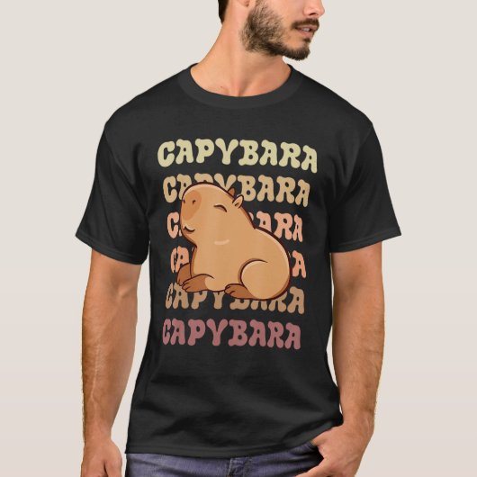 Capybaras Cute Retro Vintage Capy Rodent T-Shirt (Vorderseite)