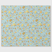 Capybaras in Blau Geschenkpapier (Flach)