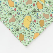 Capybaras in Grün Fleecedecke (Ecke)