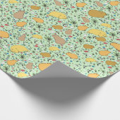 Capybaras in Grün Geschenkpapier (Ecke)