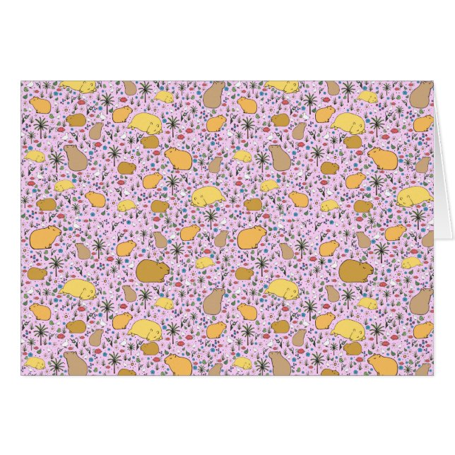 Capybaras in Rosa (Vorderseite (Horizontal))