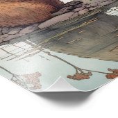 Capybaras in schöner Landschaft Fotodruck (Ecke)