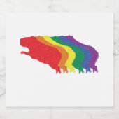 Capybaras LGBTQ Rainbow Water Pig Transgender Bierflaschenetikett (Einzelnes Label)