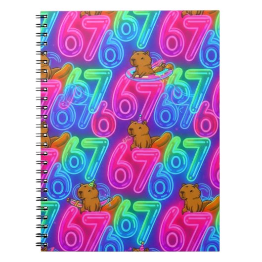Capybaras mit 67 Notizbuch Notizblock (Vorderseite)
