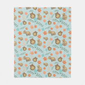 Capybaras mit grünen Blume Fleecedecke (Vorderseite)