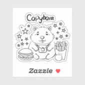 Capybaras Mittagspause Aufkleber (Blatt)