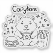Capybaras Mittagspause Aufkleber (Vorderseite)