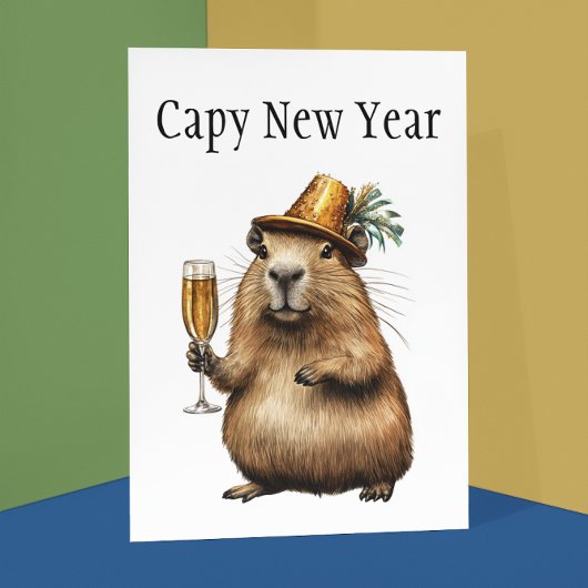 Capybaras neues Jahr Postkarte