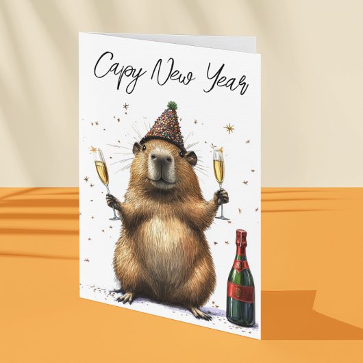 Capybaras Neujahr Karte