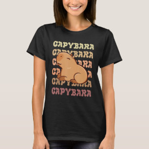 Capybaras Süß Retro Vintage Capy Nagetier T-Shirt