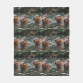 Capybaras' Swimming In The River,  Fleecedecke (Vorderseite)