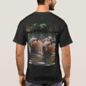 Capybaras' Swimming In The River,  T-Shirt (Rückseite)
