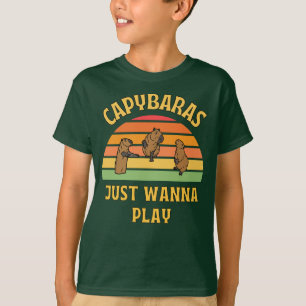 Capybaras will nur Slogan spielen T-Shirt