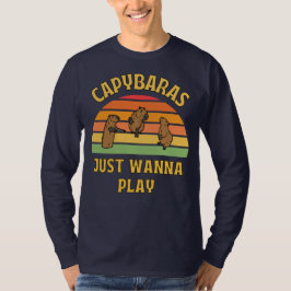 Capybaras will nur Slogan spielen T-Shirt