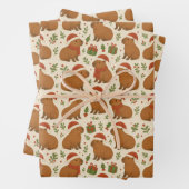 Capybaras zu Weihnachten Geschenkpapier Set (Beispiel)