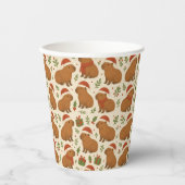 Capybaras zu Weihnachten Pappbecher (Vorderseite)