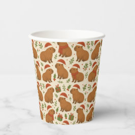 Capybaras zu Weihnachten Pappbecher