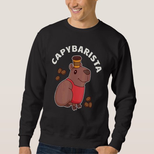 Capybarista Capybara Barista Coffee Sweatshirt (Vorderseite)