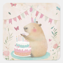 Capybura Birthday Bash Kinder Party Stickers