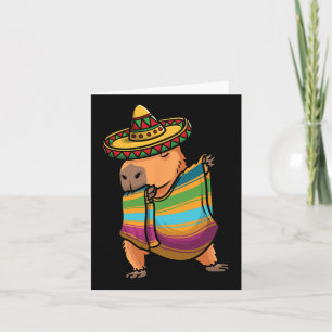 Capybyra Cinco De Mayo Rodent Dab Mexikanische Kin Karte
