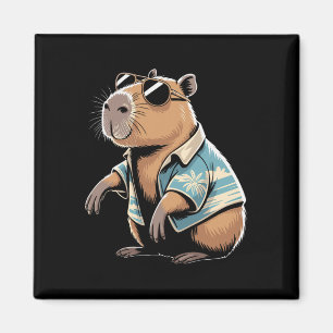 Capybyra Fußballfan Cartoon-Illustration _1 Magnet