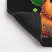 Capybyra St. Patricks Hut Leprechaun Lustig Irisch Mousepad (Ecke)