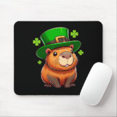 Capybyra St. Patricks Hut Leprechaun Lustig Irisch Mousepad (Mit Mouse)
