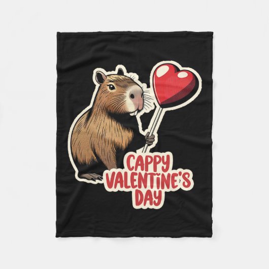 Capybyra Valentine Fleecedecke (Vorderseite)