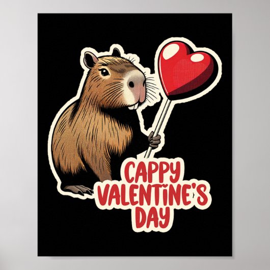 Capybyra Valentine Poster (Vorne)