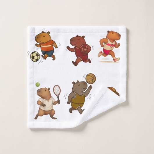 CapyCharm: Das bezaubernde Symbol Badhandtuch Set (Waschlappen)